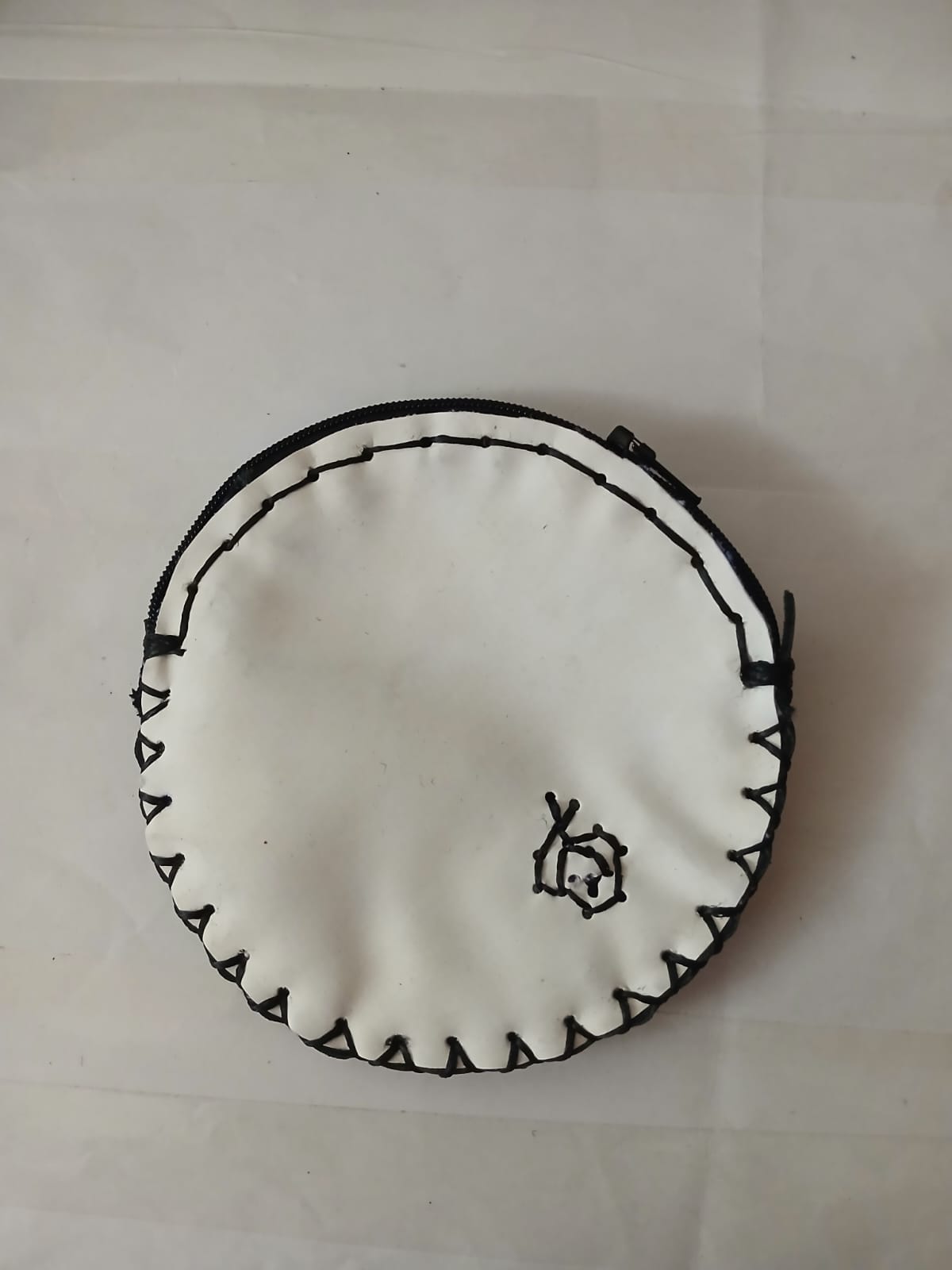 Monedero redondo Blanco