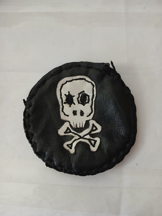 Monedero redondo calavera