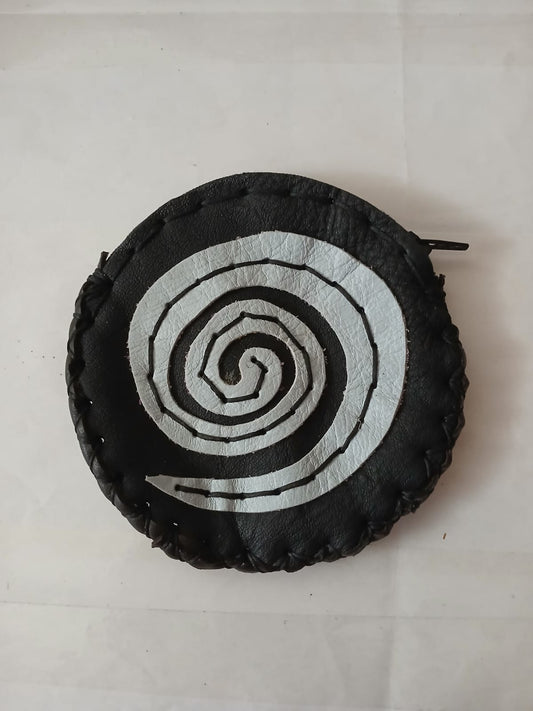 Monedero espiral blanca